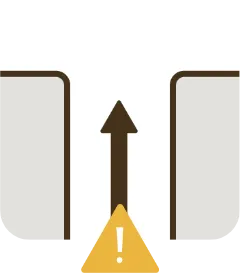 通路が狭い場所に注意