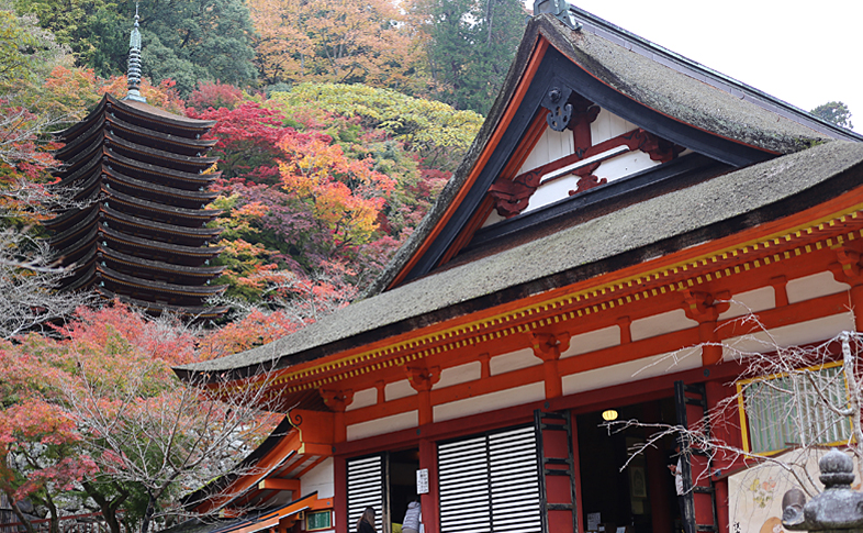 神廟拝所と十三重の塔