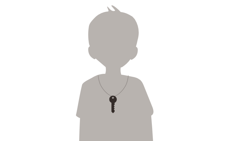 キーケース・鍵を首からぶら下げる