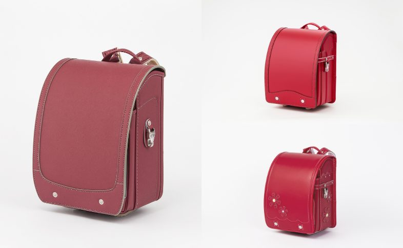 いろんなデザインの赤ランドセル