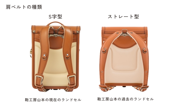 肩ベルトの種類（S字型とストレート型）