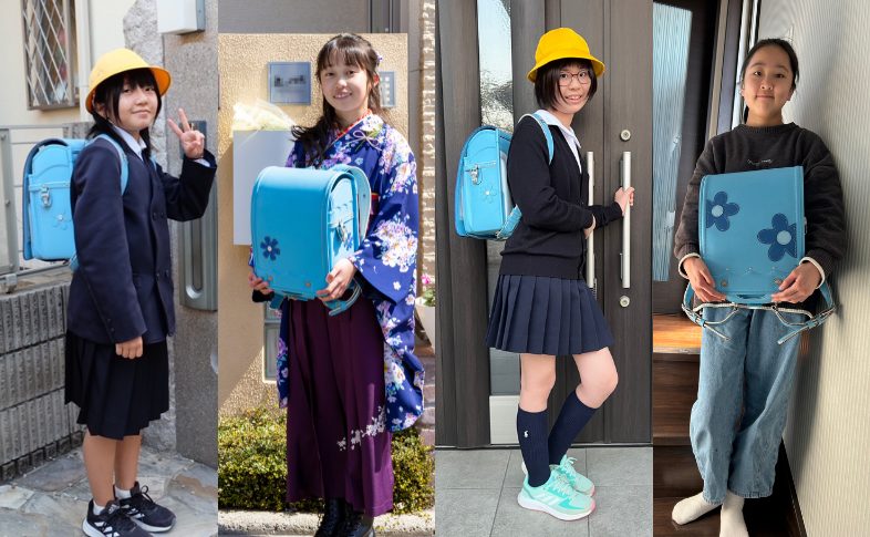 6年生と水色ランドセル